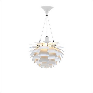 White Artichoke Chandelier Small - View 1