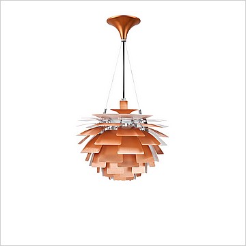 Rose Copper Artichoke Chandelier Small