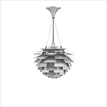 Artichoke Chandelier in Brushed Aluminum