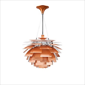 Rose Copper Artichoke Chandelier Medium