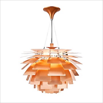 Rose Copper Artichoke Chandelier Large - View 1