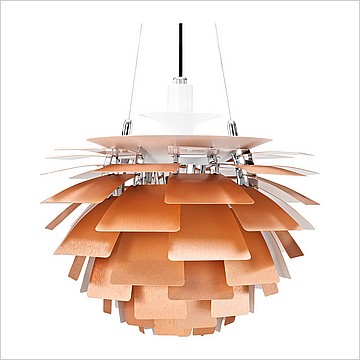 Rose Copper Artichoke Chandelier Large - View 2