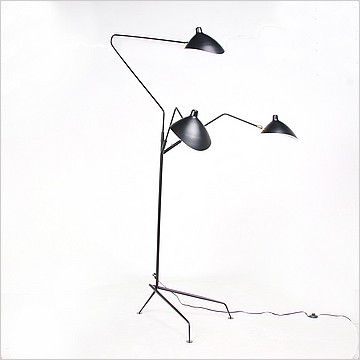 Serge Mouille Style: 3-Arm Floor Lamp