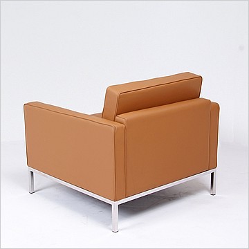 Clearance: Florence Knoll Lounge Chair - Earth Tan Leather - No Buttons