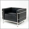 Le Corbusier Style LC3 Chair - Smooth Black - View 7