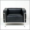 Le Corbusier Style LC3 Chair - Smooth Black - View 8