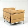 Le Corbusier Style LC3 Feather Relaxed Chair - Driftwood Tan - View 3