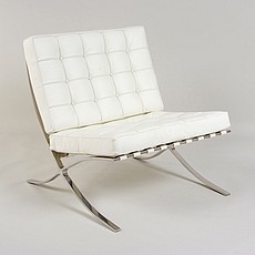 Show product details for Exhibition Chair - Polar White Leather