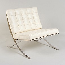 Show product details for Exhibition Chair - Beige White Leather