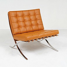 Exhibition Chair - Golden Tan Leather