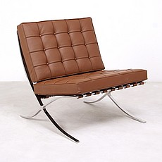 Show product details for Exhibition Chair - Saddle Brown Leather