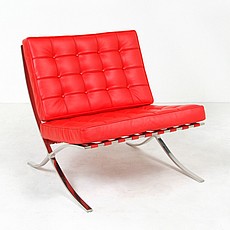 Show product details for Exhibition Chair - Premium Red Leather