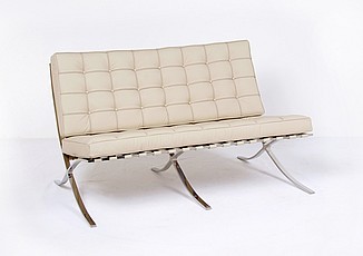 Show product details for Exhibition Loveseat - Parchment Leather