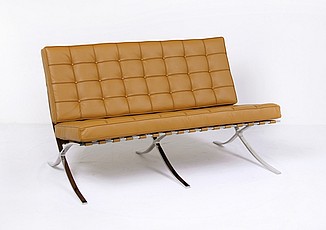 Exhibition Loveseat - Earth Tan Leather