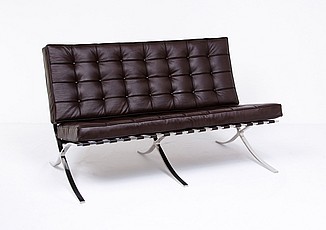 Show product details for Exhibition Loveseat - Java Brown Leather