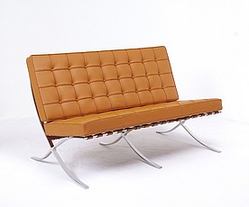 Exhibition Loveseat - Mies van der Rohe Style