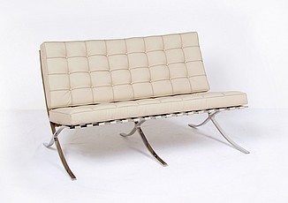 Show product details for Web Special: Exhibition Loveseat - Parchment Leather