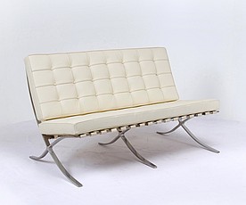 Show product details for Web Special: Exhibition Loveseat - Beige White