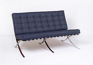 Show product details for Web Special: Exhibition Loveseat - Navy Blue
