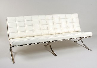 Show product details for Exhibition Sofa - Polar White Leather