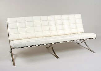 Show product details for Exhibition Sofa - Alpine White Leather