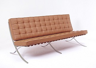 Exhibition Sofa - Earth Tan Leather