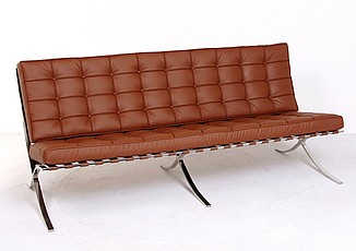 Exhibition Sofa - Cocoa Brown Leather