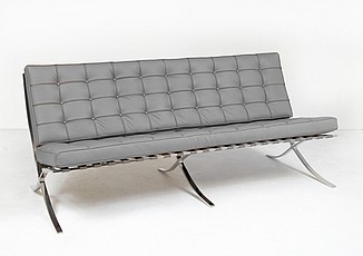 Show product details for Exhibition Sofa - Charcoal Gray Leather