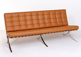 Exhibition Sofa - Golden Tan Leather