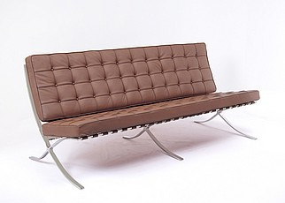 Exhibition Sofa - Saddle Brown Leather