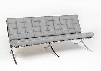 Exhibition Sofa - Cloud Gray Leather