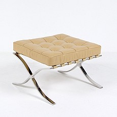 Exhibition Footstool - Parchment Leather