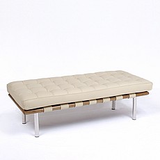 Show product details for Exhibition 2-Seat Bench - Sandstone Leather