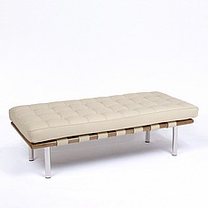 Exhibition 2-Seat Bench - Sandstone Leather