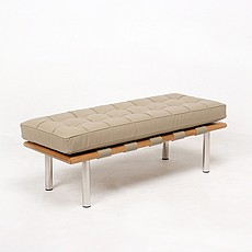 Show product details for Exhibition Narrow Bench - Parchment Leather