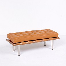 Show product details for Exhibition Narrow Bench - Earth Tan  Leather
