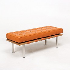 Exhibition Narrow Bench - Golden Tan Leather