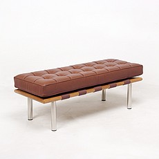 Exhibition Narrow Bench - Cocoa Brown Leather