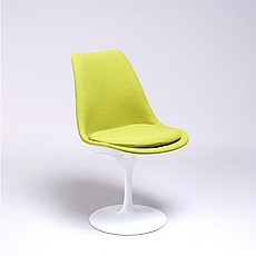 Show product details for Saarinen Style: Tulip Side Chair - White Shell - Fully Upholstered