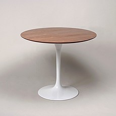 Web Special: Saarinen Tulip Dining Table 36 Inch Round - Walnut Veneer Top