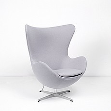 Show product details for Jacobsen Egg Chair - Silver Gray
