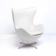 Egg Chair - Porcelain White Leather