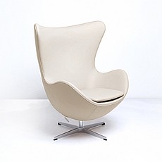 Egg Chair - Alpine White Leather