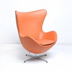 Egg Chair - Golden Tan Leather