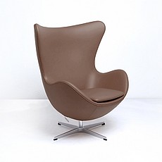 Egg Chair - Espresso Brown Leather