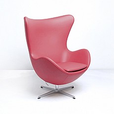 Egg Chair - Burgundy Leather