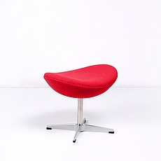 Show product details for Jacobsen Egg Ottoman - Poppy Orange