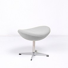 Egg Ottoman - Silver Gray
