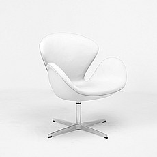 Swan Chair - Porcelain White Leather