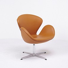 Swan Chair - Sienna Brown Leather